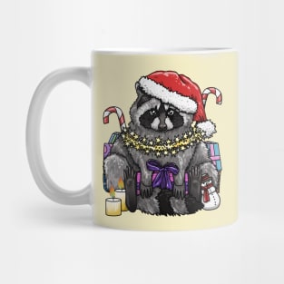Winter Celebration Raccoon Mug